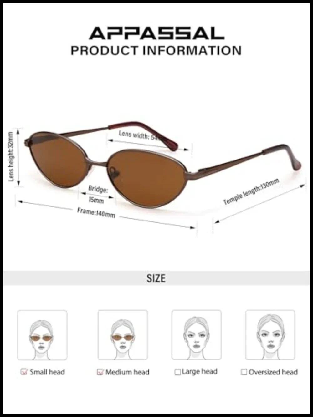 Retro Oval Cat Eye Sunglasses with UV400 Protection